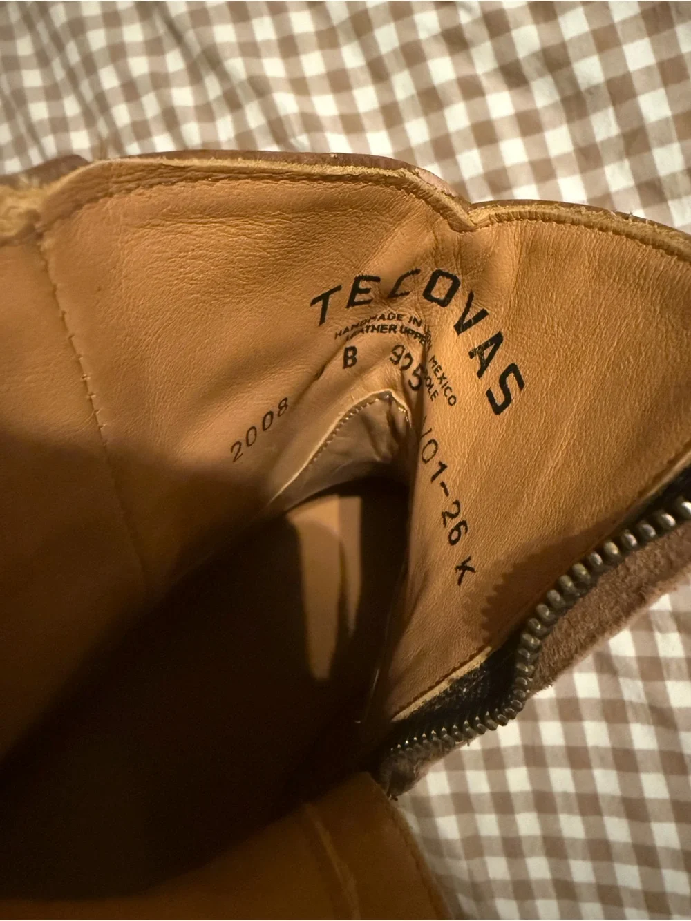 Tecovas Tan Leather Pointed Toe Ankle Booties